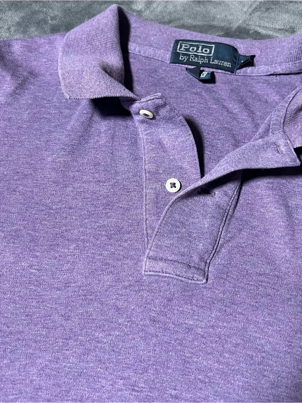 Polo Ralph Lauren Classic Fit Purple Heather Short Sleeve Polo XL Orange Pony